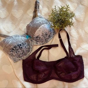 36DDD 36F UNDERWIRE BRA BUNDLE VICTORIA’S SECRET, ADORE ME